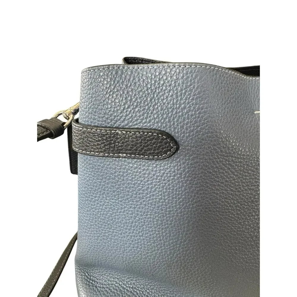Coach CH188 Hanna Shoulder Bag Pebble Leather Crossbody Washed Chambray Blue